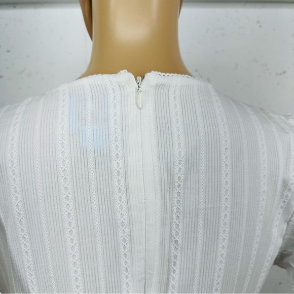 CeCe size Small White Lined Boho Peasant Dress NEW - Picture 6 of 10